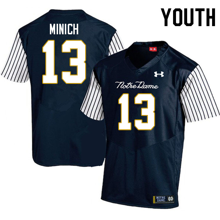 Youth #13 Benjamin Minich Notre Dame Fighting Irish College Football Jerseys Stitched-Alternate